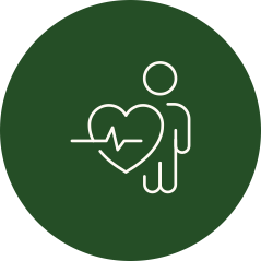 Icon mit Mann und einem Herz